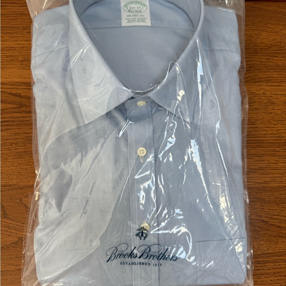Brooks Brothers Sky Blue Dress Shirt - Milano Fit